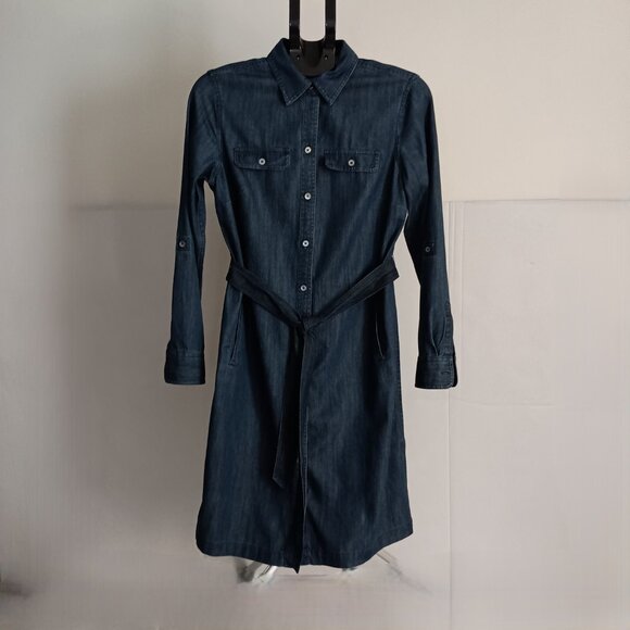 Talbot’s Knee Length Denim Coastal Cowgirl Normcore Shirt Dress Woman’s Size 6 - Picture 11 of 11